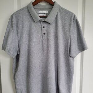 Calvin Klein Polo Shirt, Men's Size Large, Gray, worn only once!